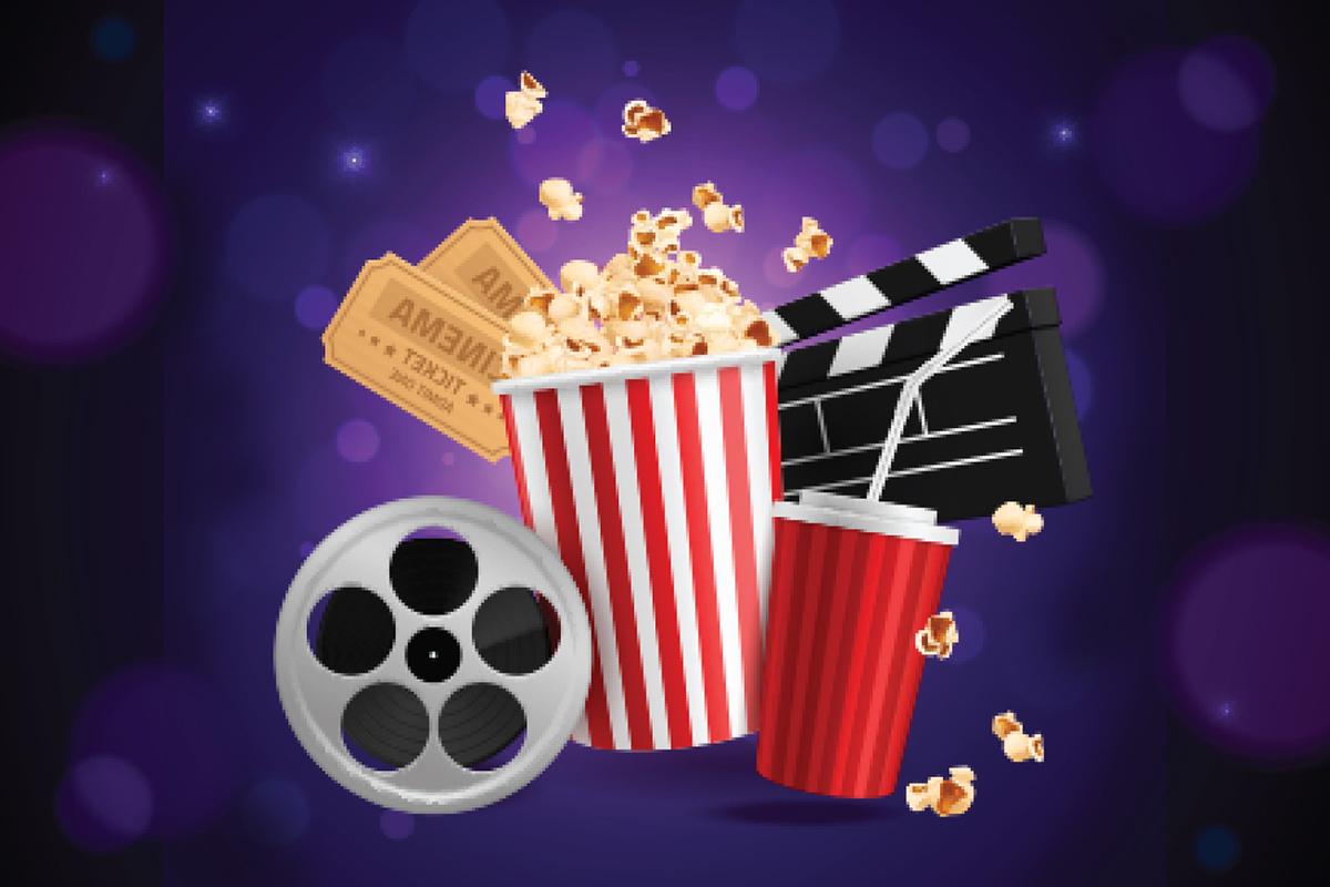 Movie Reels, Popcorn, and Movie Snacks
